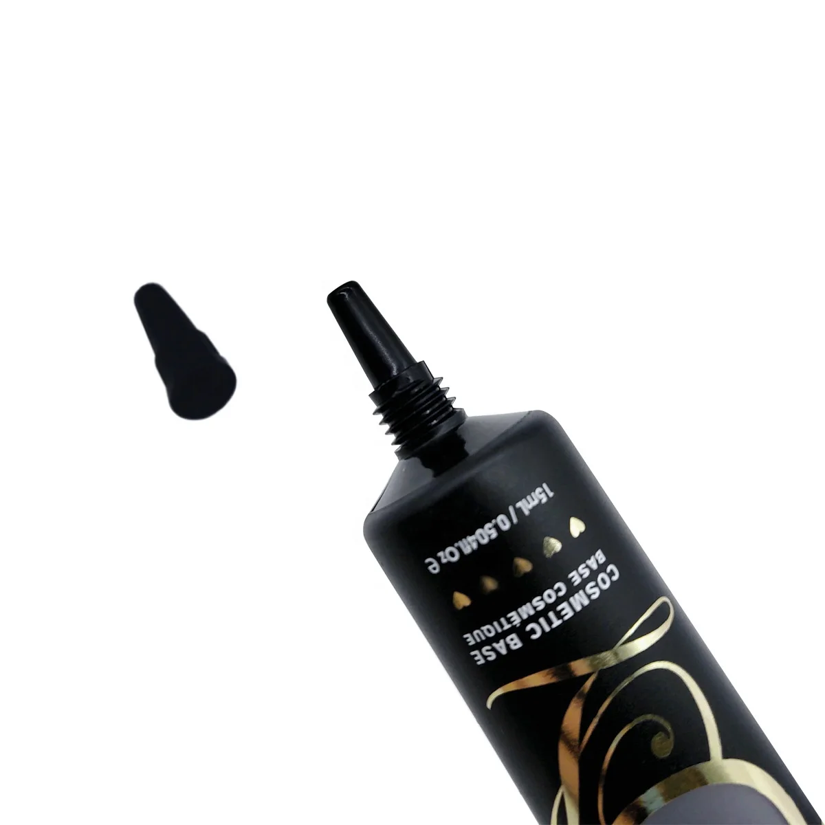 printed empty pe soft tube long nose gel packaging cosmetic eye cream packing containers plastic tube