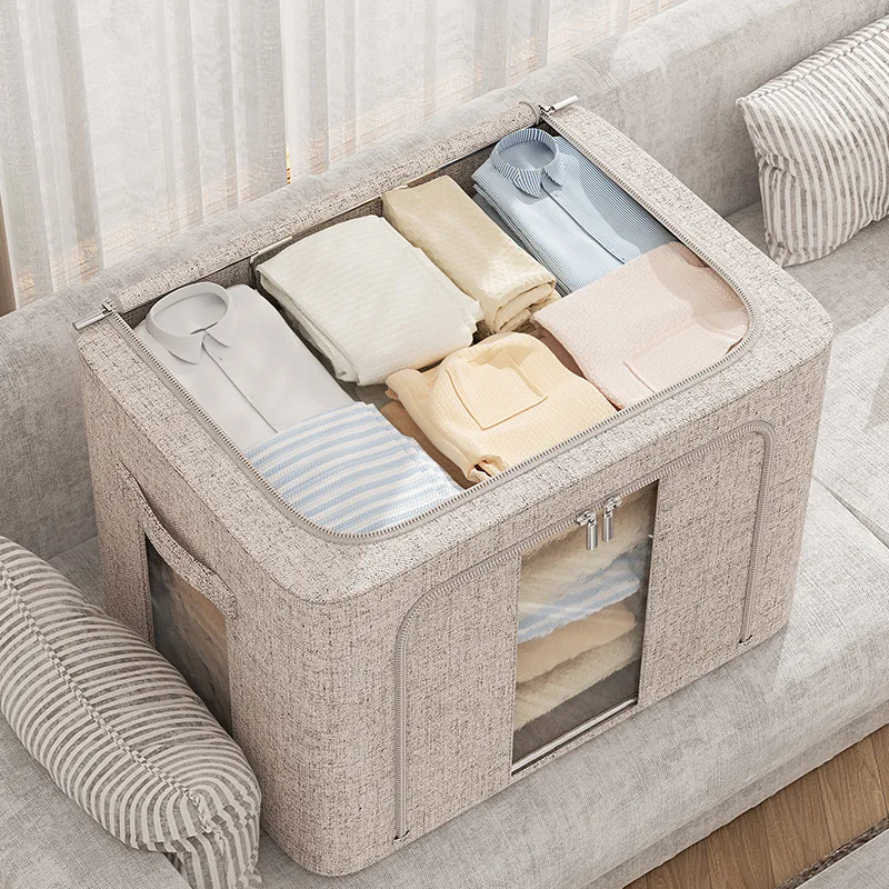Large Foldable Closet Storage  Canvas Underbed Multipurpose Fabric Bed Sheet Organizer Clothes Storage Bags For Bedding