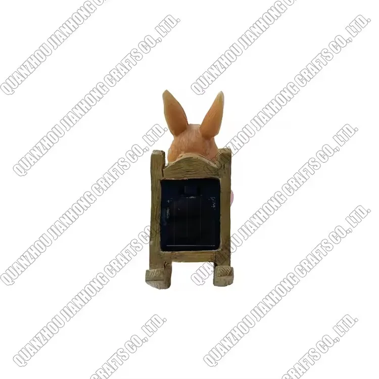 Personal Design Hot Selling Resin Cartoon Rabbit Doll Sculpture Animal Figurines For Home Decor