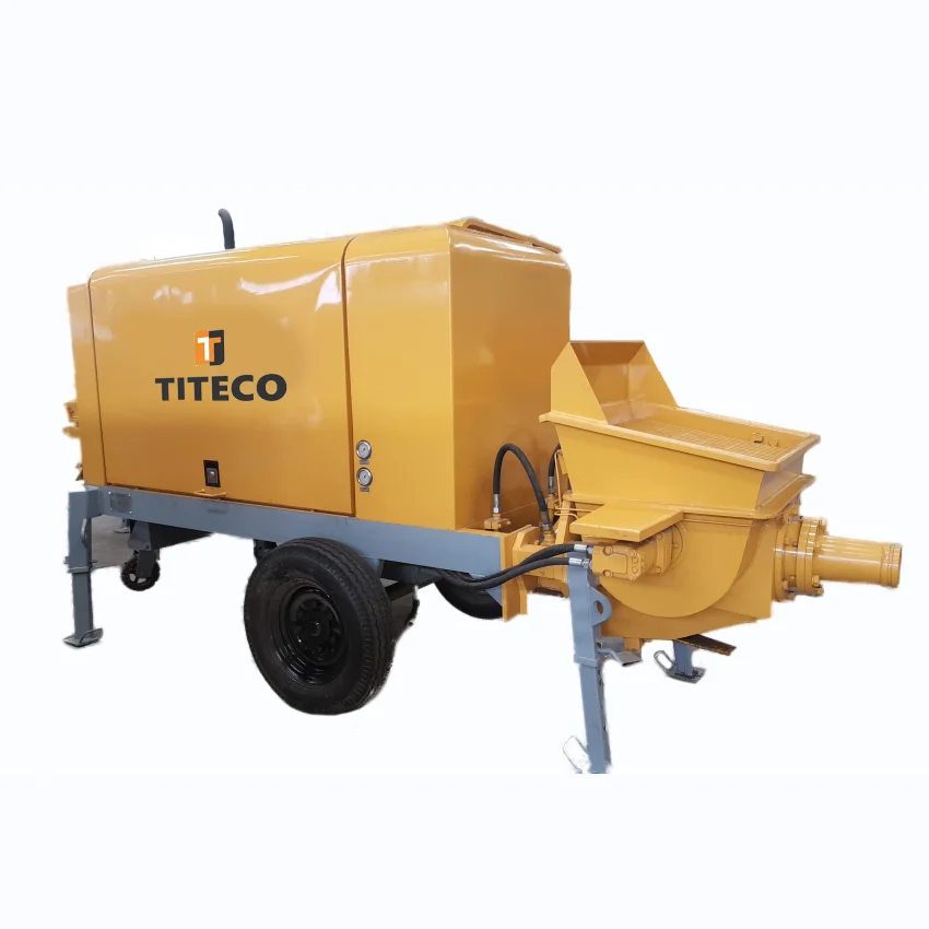 Trailer Mounted Concrete Pump mixers Portable Concrete Mini Pump Truck Mini Pump Diesel Mobile Concrete Mixer