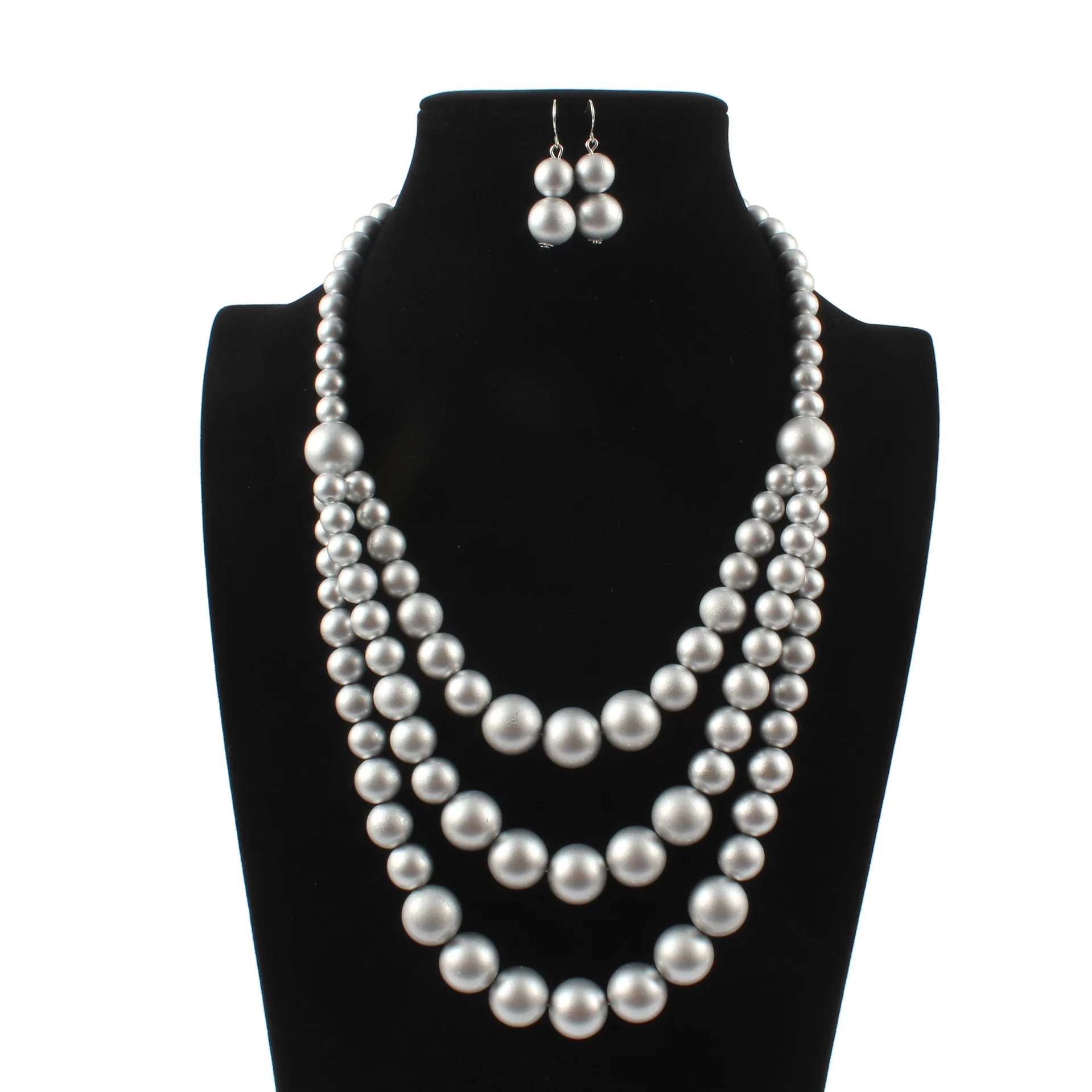 LUOXIN Fashion Women Jewelry Sets Long Multi layer Imitation Pearl Necklace