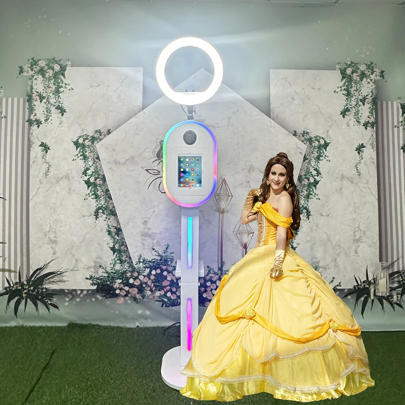 Портативная Белая Черная Овальная подставка для фотобудки с RGB кольцевым светом селфи Dslr овальная IPad фотобудка портативная селфи-будка