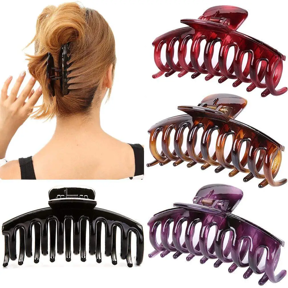 European And American Amazon 11 Cm Large Hair Claw Clip Shark Hair Clip Back Of The Head Bathing Hair Clip