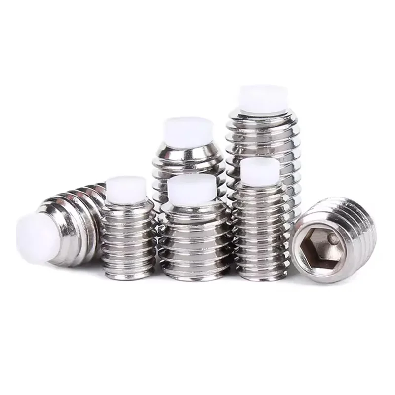 M3 M4 M5 Stainless Steel Allen Head Hex Hexagon Socket Plastic Nylon Dog Convex End Point Tip Grub Bolt Set Screw