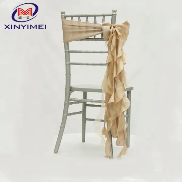 Cheap Wedding Chair Decoration Organza Chiavari Chair Sashes
