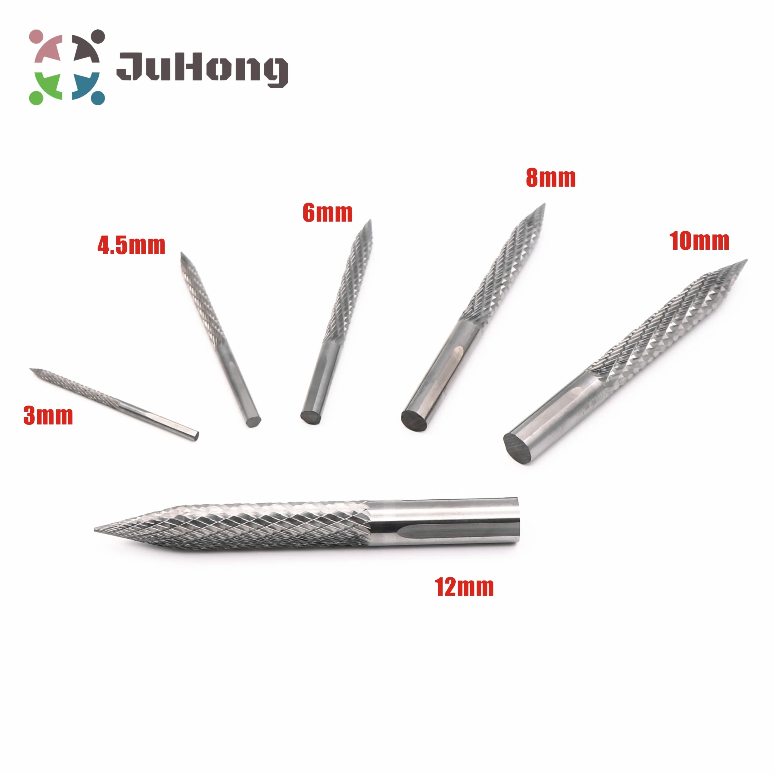 1 pair 6mm Super Hard Solid Carbide Cutter Rotary Burrs Carbon Steel Pneumatic Drill Bit Patch Plug Tire Injury Repair Tool