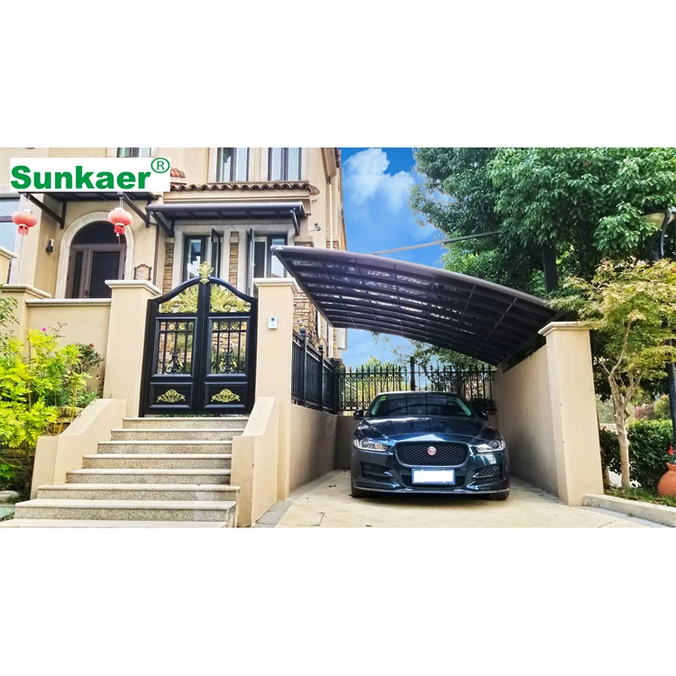 2024 China Factory Supply Waterproof Customized Cheap Car Parking Shed Car Shed Design with Polycarbonate Roof