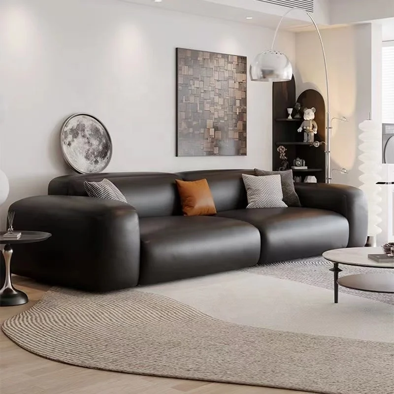 Italian leather sofas sectional button tufted style 7 10 seater luxury modern L shape couch sofa living room furniture