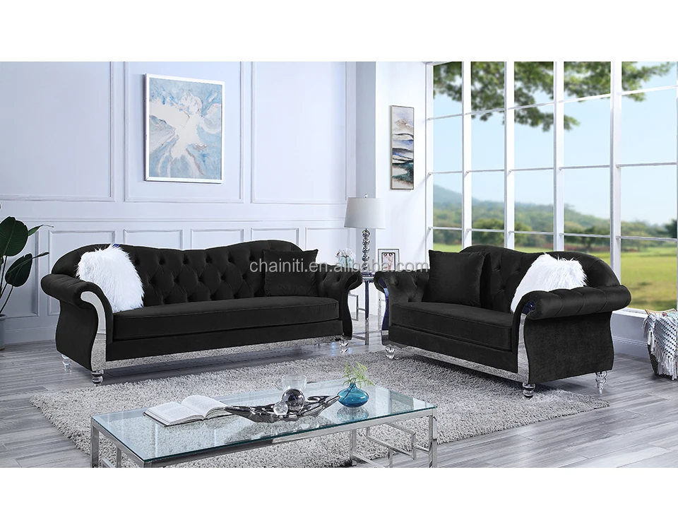 furniture factory modern design luxury sofa set velvet fabric sets couch living room sofa