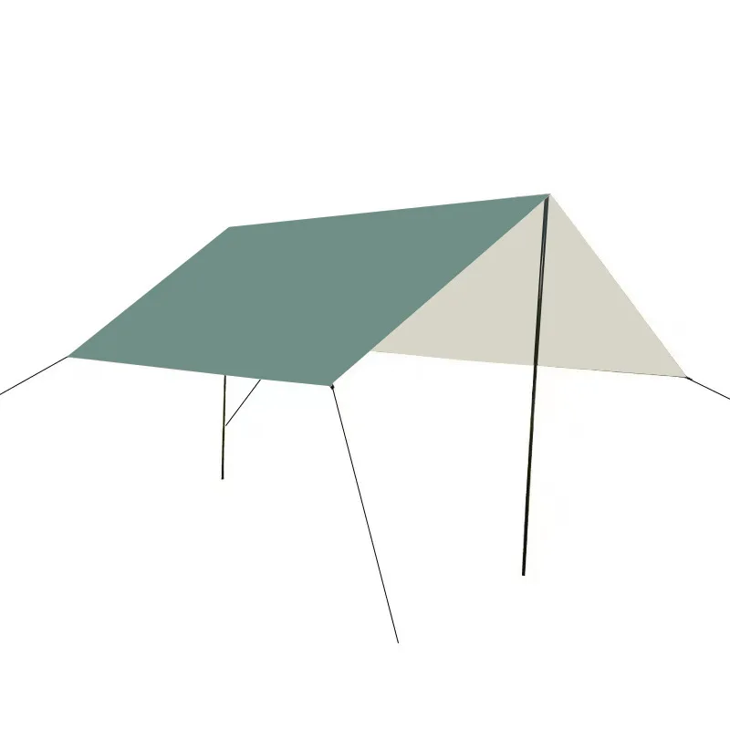 Family gathering outdoor camping tent Rain protection Sun protection UV ultra light portable tent Coated silver tent