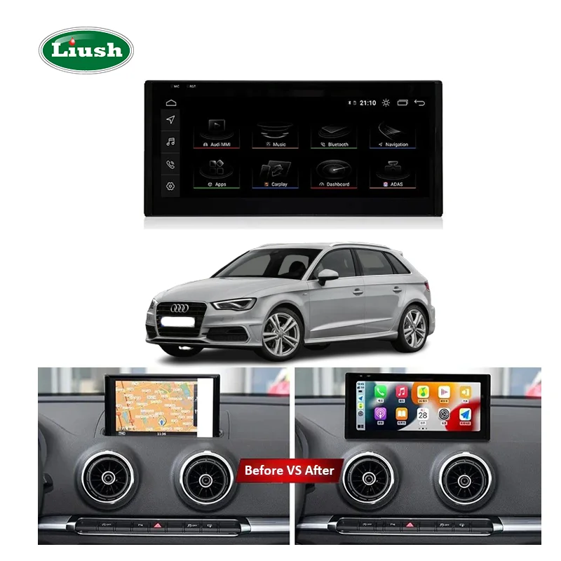 Brand New User Interface Car Multimedia Radio Navigation GPS Qualcomm HIgh Quality Auto Media 10.25 Inch For Audi A3 8V 2013