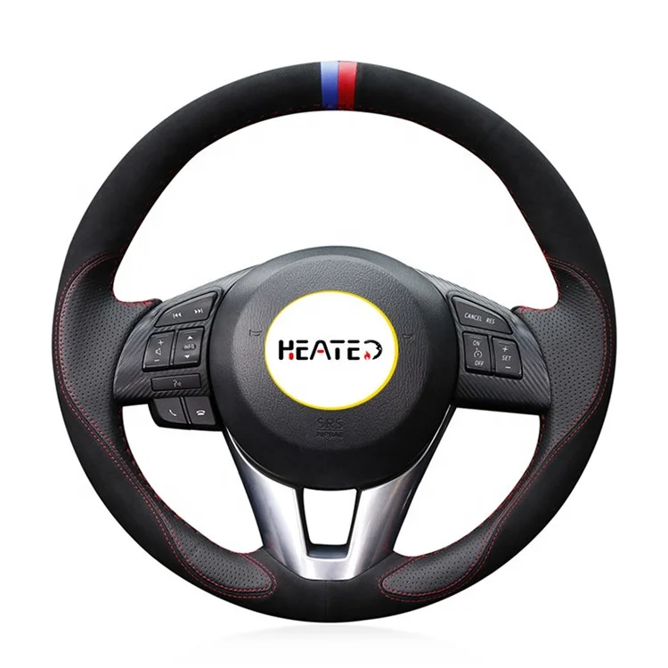 Steering Wheel Cover for Mazda 3 Axela Mazda 6 Atenza Mazda 2 CX-3 CX-5 Scion iA 2016(Genuine Leather) wholesale price for you