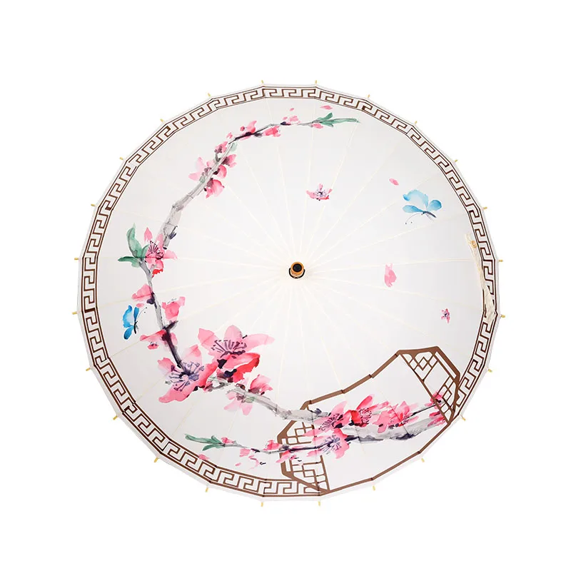 Factory Customized Art umbrella Custom Chinese decoration DIY blank bamboo China umbrella white paper umbrella