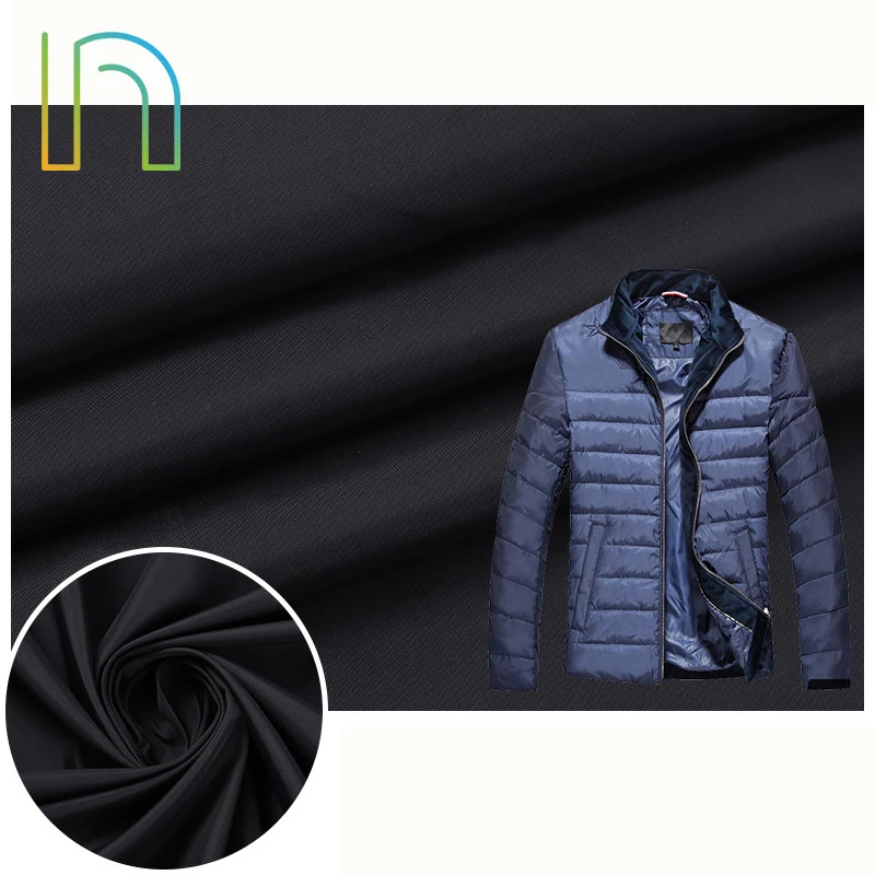 100% Polyester 400t Downproof Cire Shiny Smooth Fabric For Down Leather Jacket Winter Coat