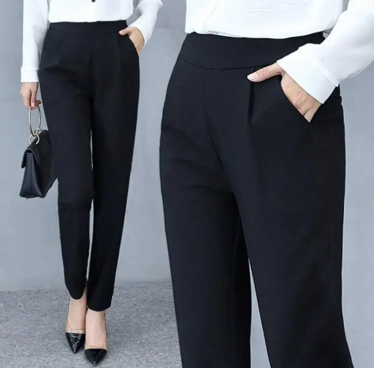 Fashion Women Girls trousers New Arrive Loose-fitting Long Pants Leisure Elastic Waist Solid Color Wholesale Pants