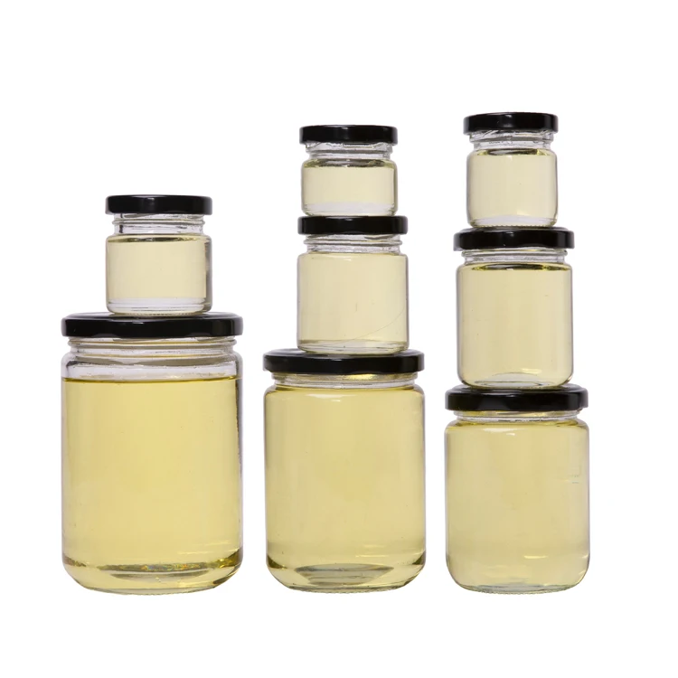 Food Grade 12oz 350ml Clear Round Glass Honey Candy Pickles Jars with Metal Lids