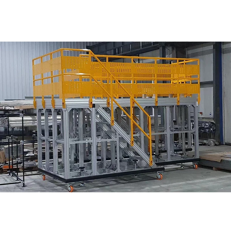 Industrial stepping platform climbing ladder industrial platform step ladder