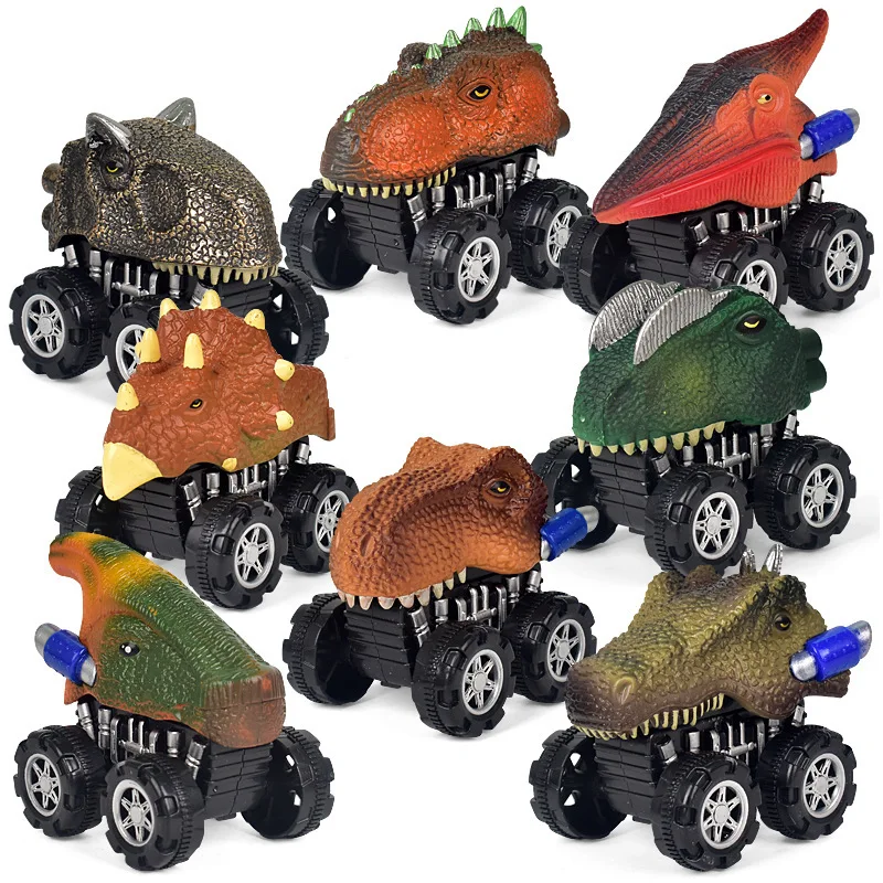 Kids Mini Dinosaur Toys Pull Back Cars