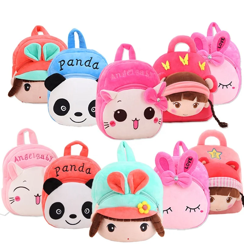 Children School Bag Boys And Girls Strawberry Animal Kids Kindergarten Plush Backpack