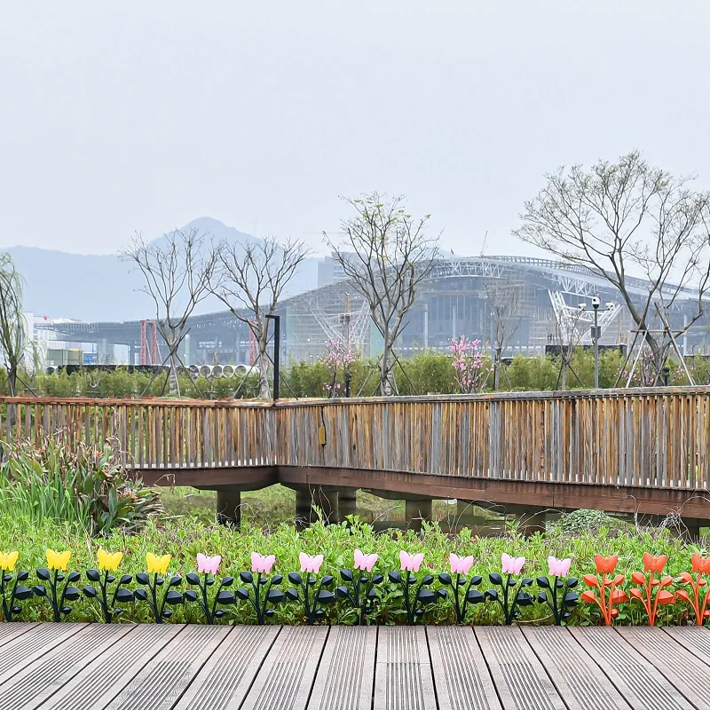 Garden Landscape Edging Borders Plant Flower Bed Decorative 4 PCS Plastic Fencing For Lawn Yard