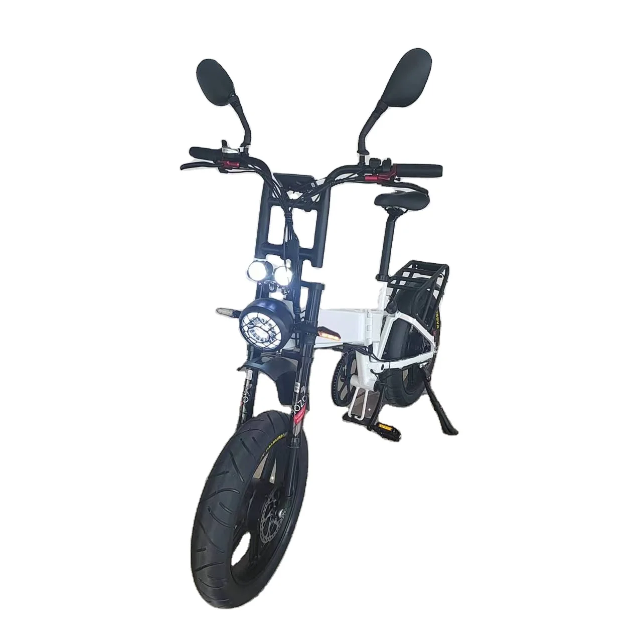 Foldable ebike 2000W Dual Motor 52V21Ah Folding Electric Bike Hydraulic Brake Full Suspension Fat Tire 70-75 kmh Electric Bike