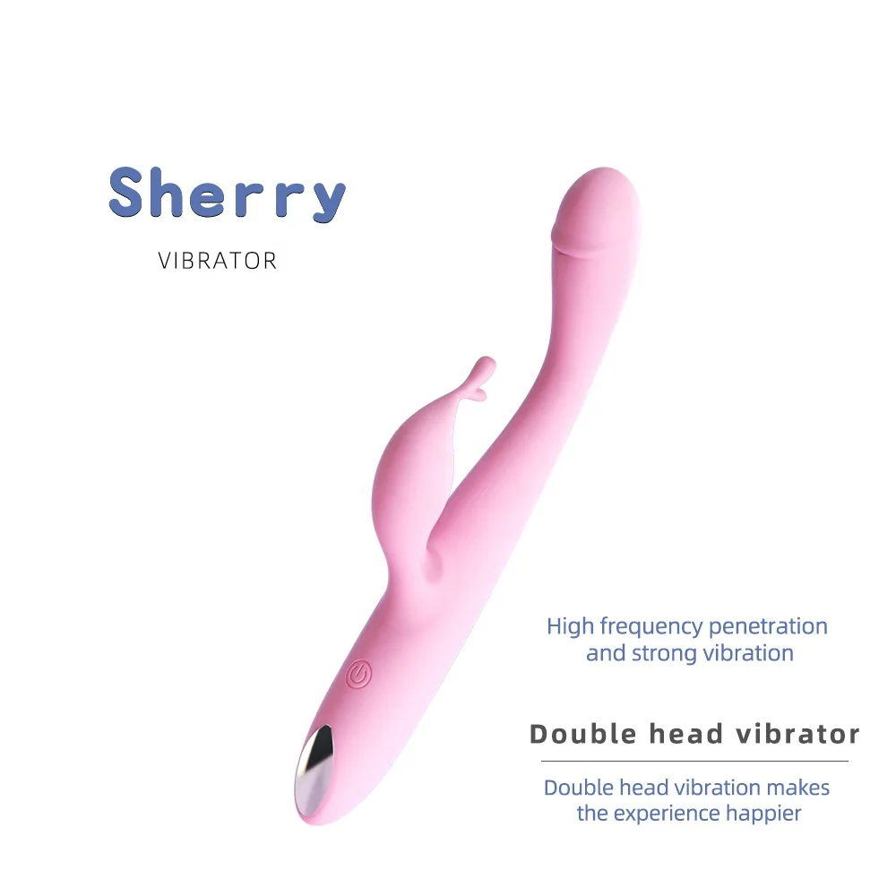 Silicone10 frequency Double head vibration G Spot Clitoris Stimulator Rechargeable Vibradores Dildo Sex Toys Vibrators for Women