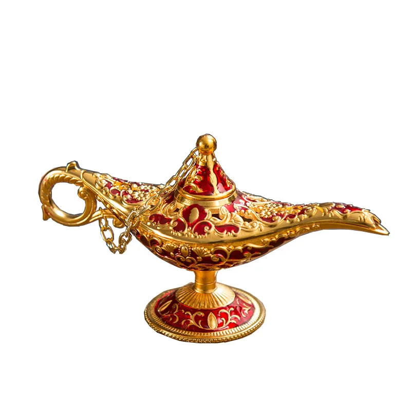Russian hollow wishing lamp Metal Handicrafts Furniture Decoration Gift Enamel Aladdin lamp Metal Crafts