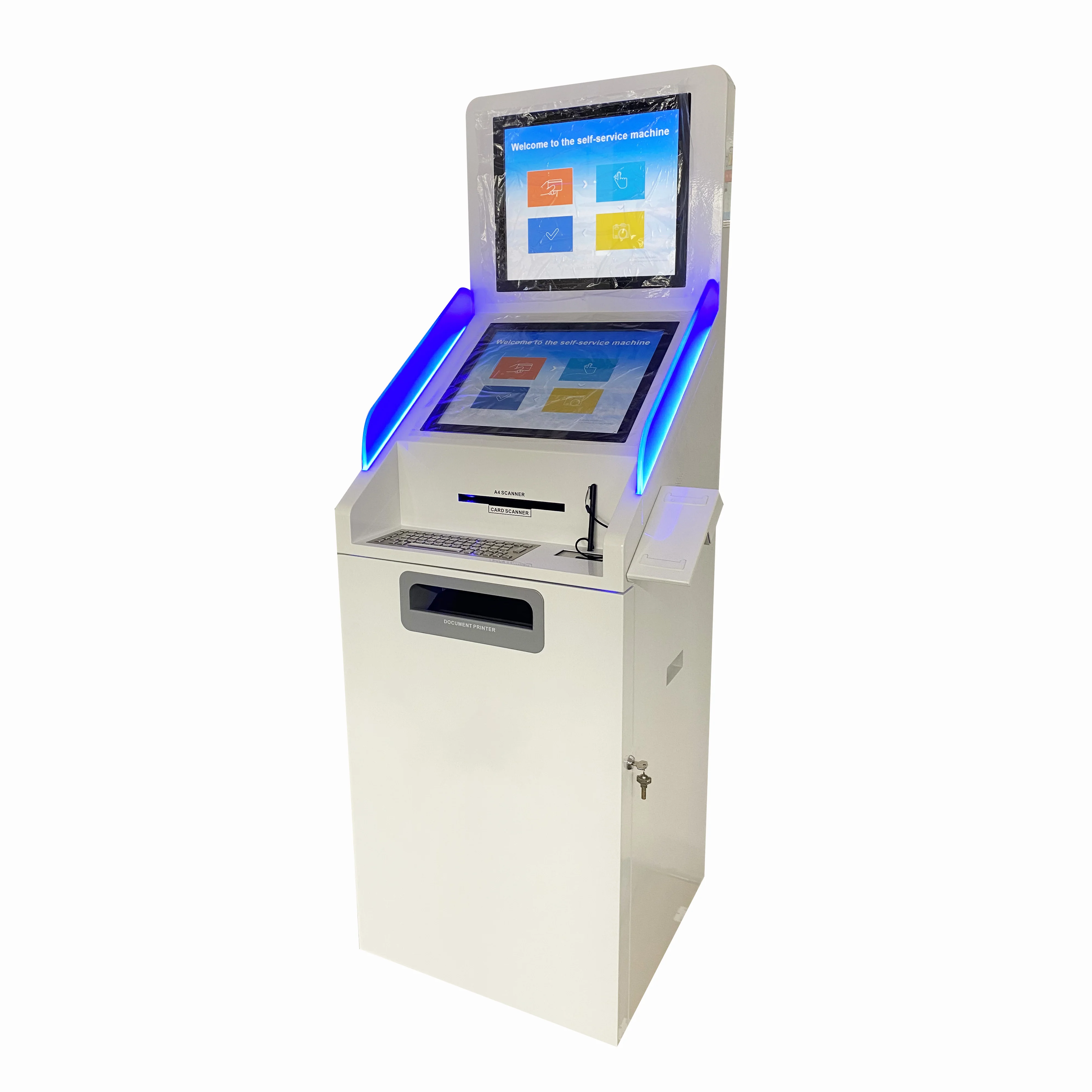 Hospitality Kiosks Self Service A4 documents Printing Scan Form Filling test report Printing Kiosk with card payment