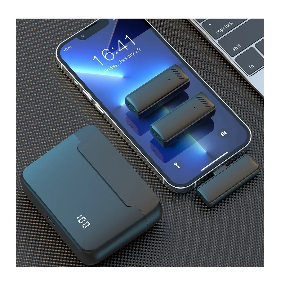 Professional High Quality Small Mic 2.4G Dual Wireless Lavalier Microphone Wireless Microphones for iphone video recording