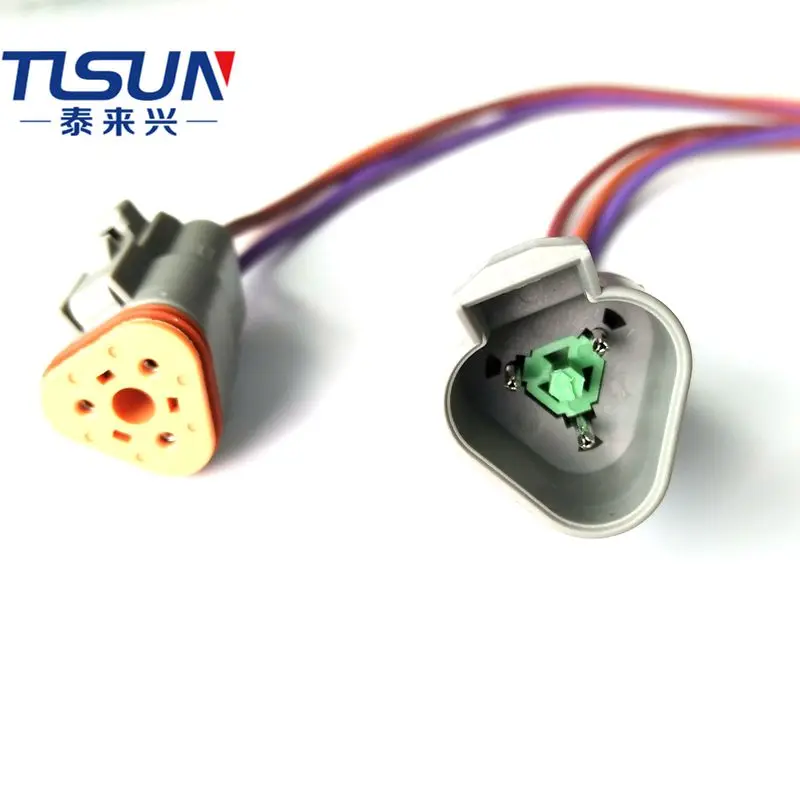 Customized3 Pin Deutsch Car Connector Wire Harness