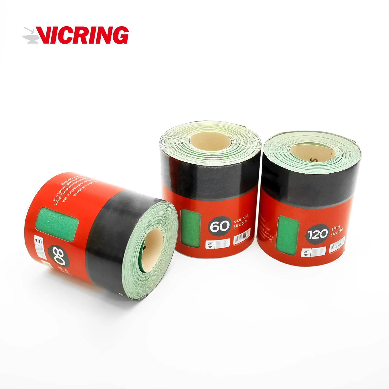 VICRING 60 80 120 grit abrasive strong Sand Paper Sandpaper Roll Abrasive Belts Abrasive Sanding Belt Endless Belts For Surface