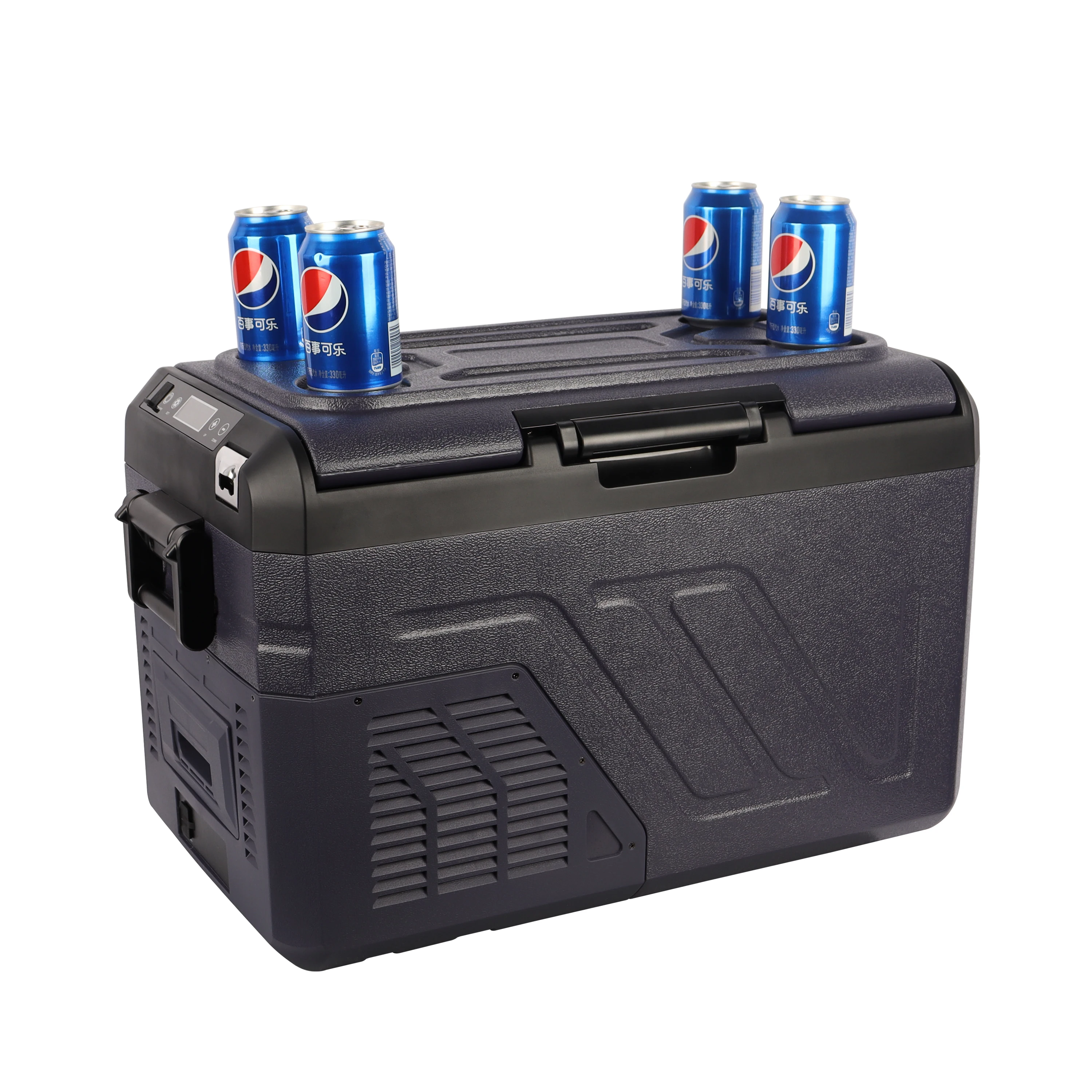 Hot sale Portable 12v 220v AC DC 25L Small Car Camping with Battery Solar Compressor Fridge Freezer