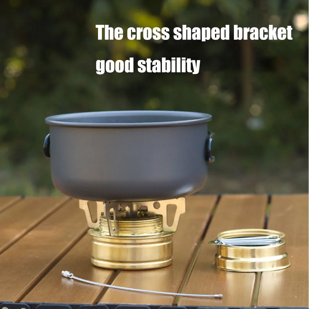 Jetshark Mini Stainless Steel Cooking High Temperature Portable Sturdy Outdoor Camping Alcohol Stove