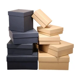 custom logo luxury brown paper box product clothes packaging boxes