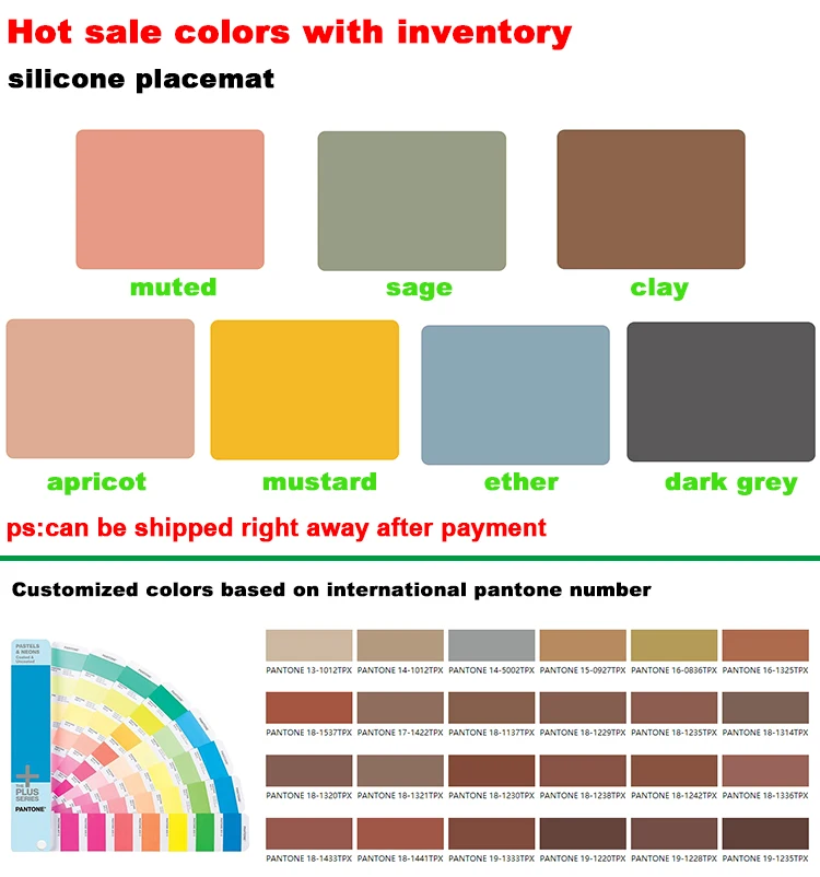 Toddler Baby Placemats for Dining Table Customised Waterproof Easy to Clean Silicone Mats & Pads Accept Customized Logo Square