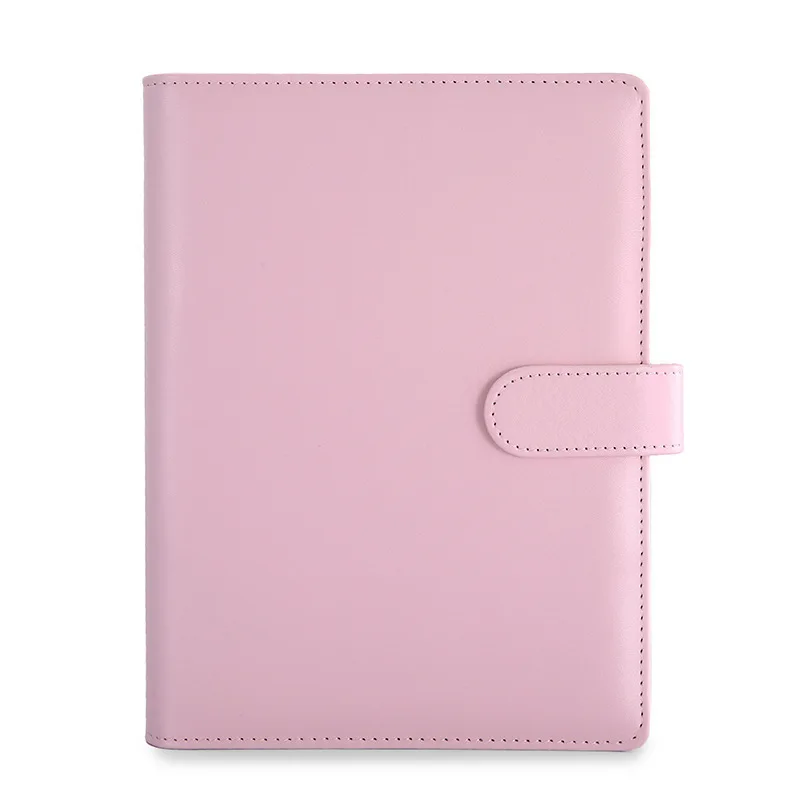 Best Seller Custom Logo Promotional Work Agenda Budget Business A5 A6 6 Rings Cover Spiral Binder Pu Leather Notebook