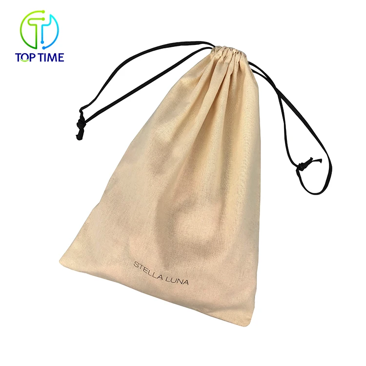 
Factory Wholesale Eco Friendly Cotton Drawstring Bag 