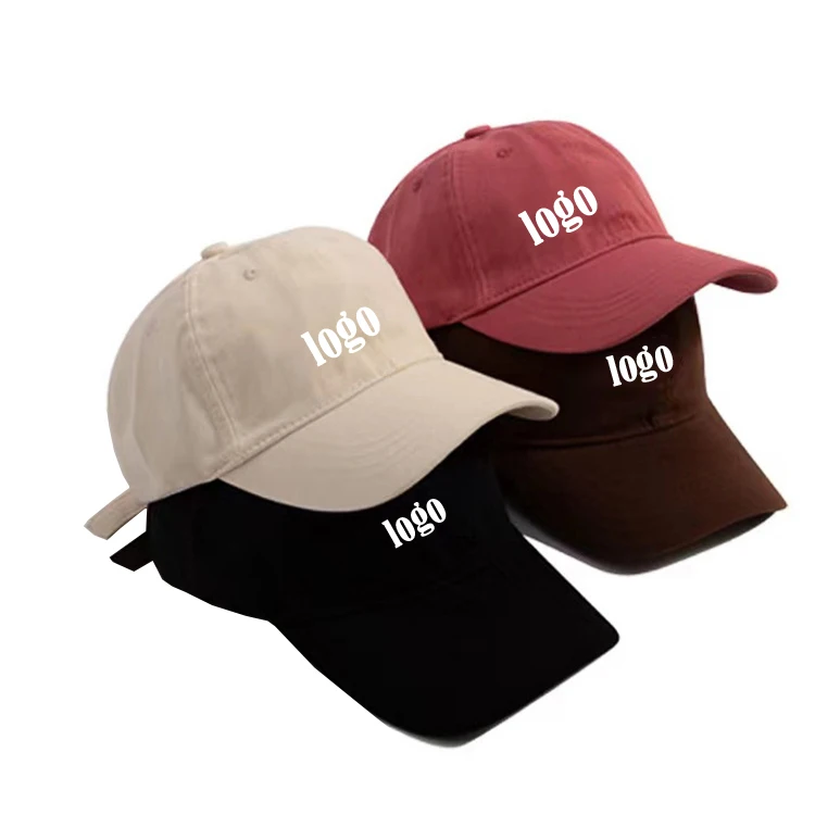 High quality cap embroidery hats custom baseball caps embroidered dad hat with brand woven tag