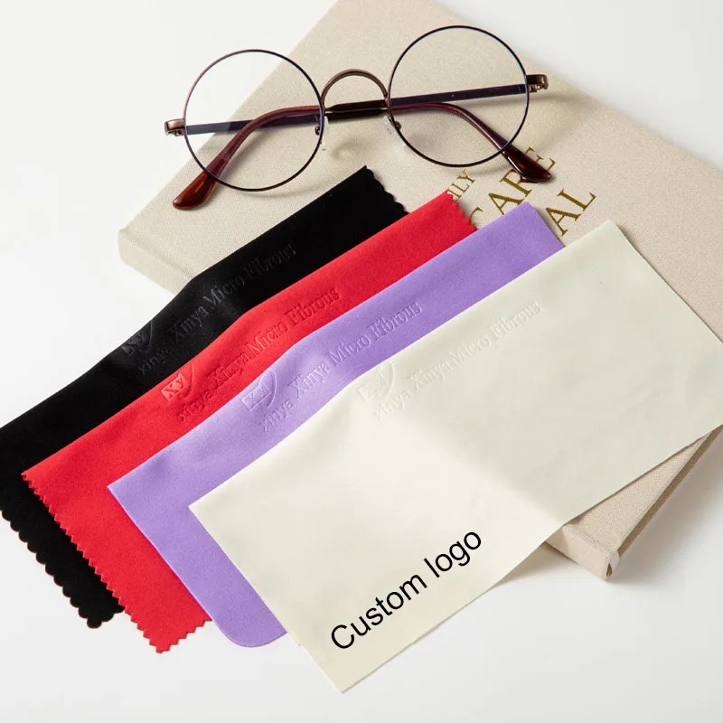 Wholesale Custom Logo Eyeglass Lens Wipe sunglasses cleaning cloth Custom Print Microfiber Eyeglasses Cleaner