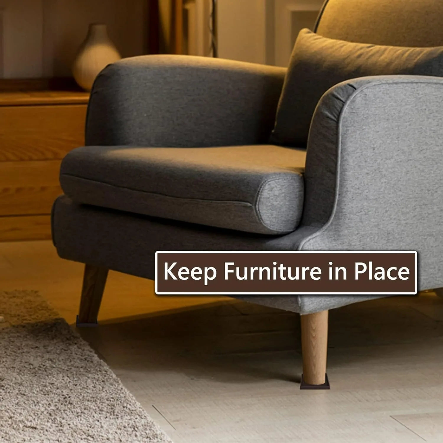 Custom Square Rubber Silicone Furniture Caster Stopper Cups With Anti-sliding Floor Grip