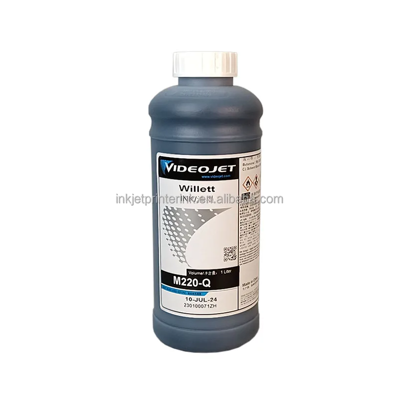 Videojet Consumables M220-Q INK, DOD, NP-MK(Non-Permeable Ketone Based Ink), BLACK, 1 LITER For Videojet Inkjet Printers