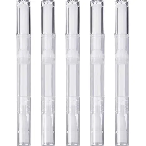 Clear 3ml empty nail polish pen , lip gloss container ,  twist  oil uv gel tube