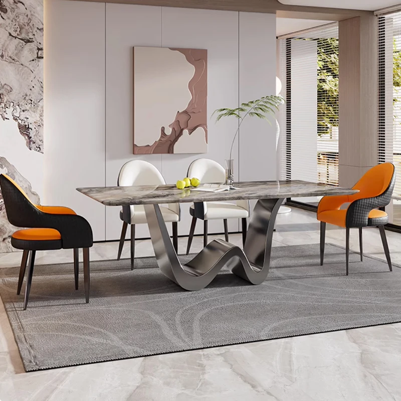 SUKE Natural luxury rock table unique design special-shaped table feet light luxury universal household table