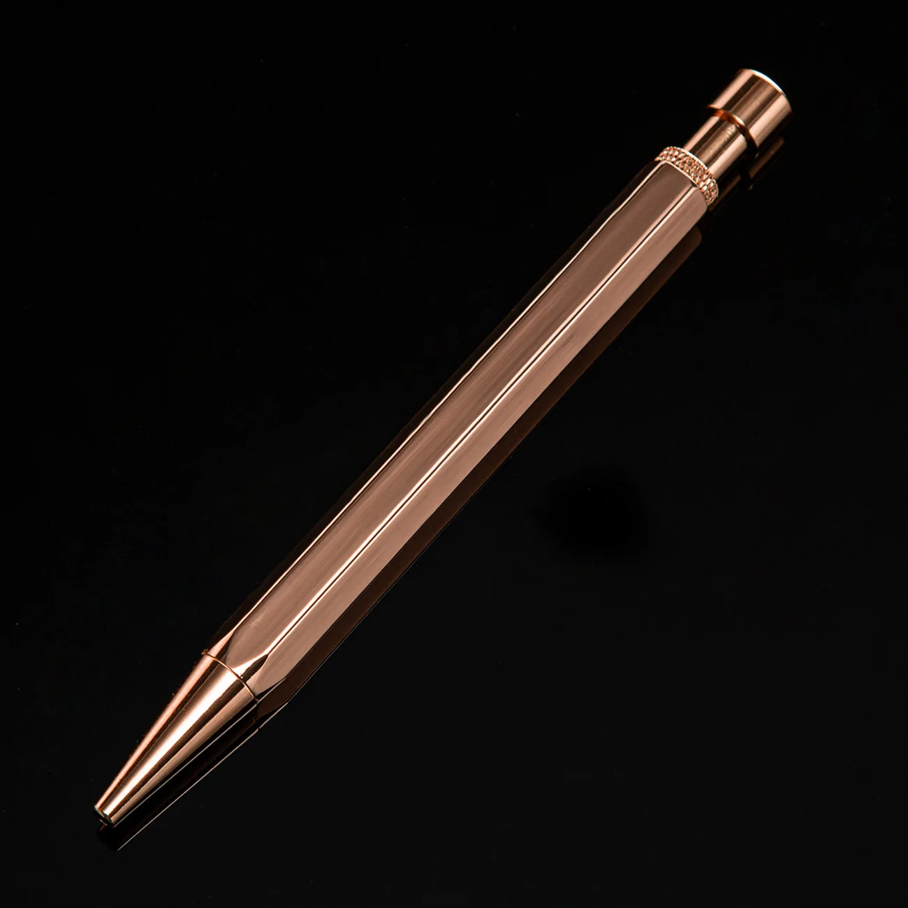 Luxury Brass Retractable Click Hexagonal Ballpoint Pen Office School Writing Stationery Six-edge Premium Goal Digger Pen