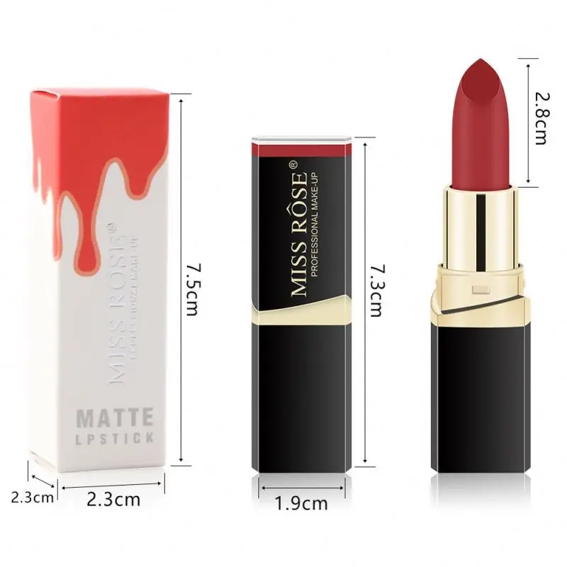 Miss Rose long lasting Moisturizing Black Tube  Matte Lipstick