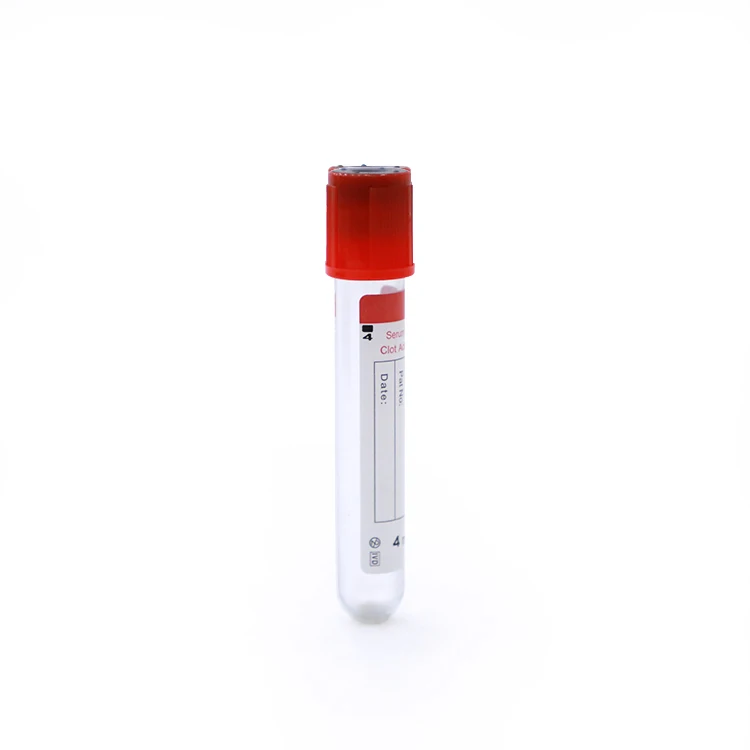 HBH Single Use Plastic Glass Red Activator Blood Collection Tube
