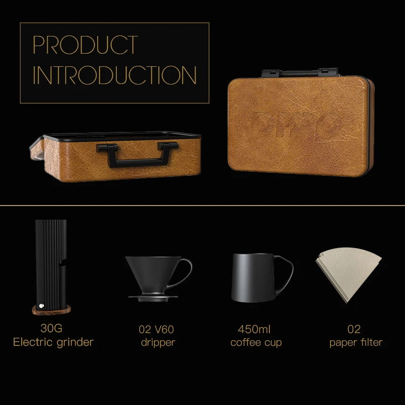 Professional Coffee Grinder Espresso Bean Machine Electric Mill With Italy Imported Conical Core for House