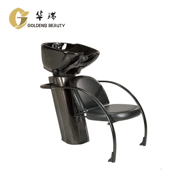 Hair Salon Furniture Shampoo Chair Backwash Unit With Rust Proof Metallic Steel Base