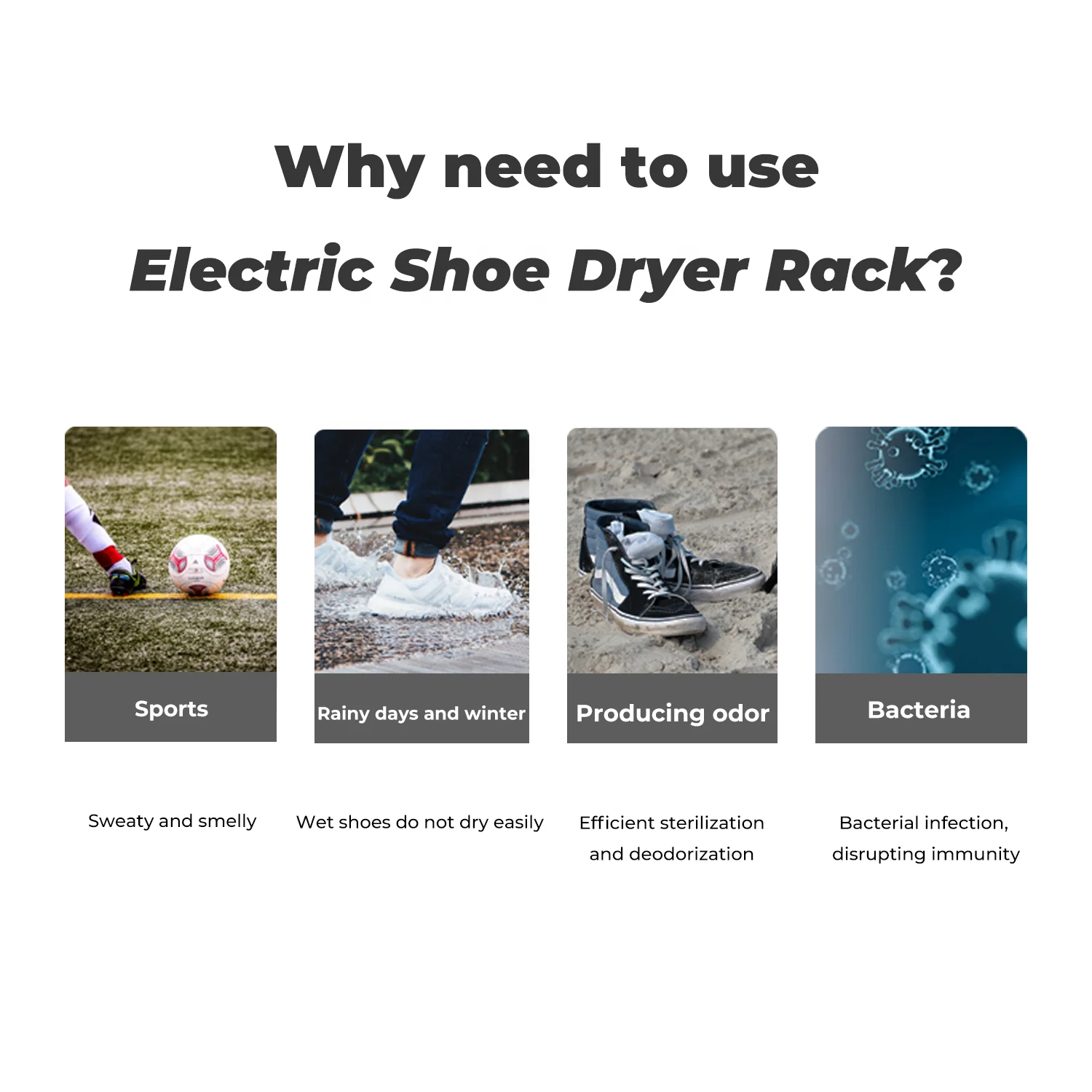 EVIA 60W Low Noise Living Room Portable Lightweight Electronic Shoe Dryer