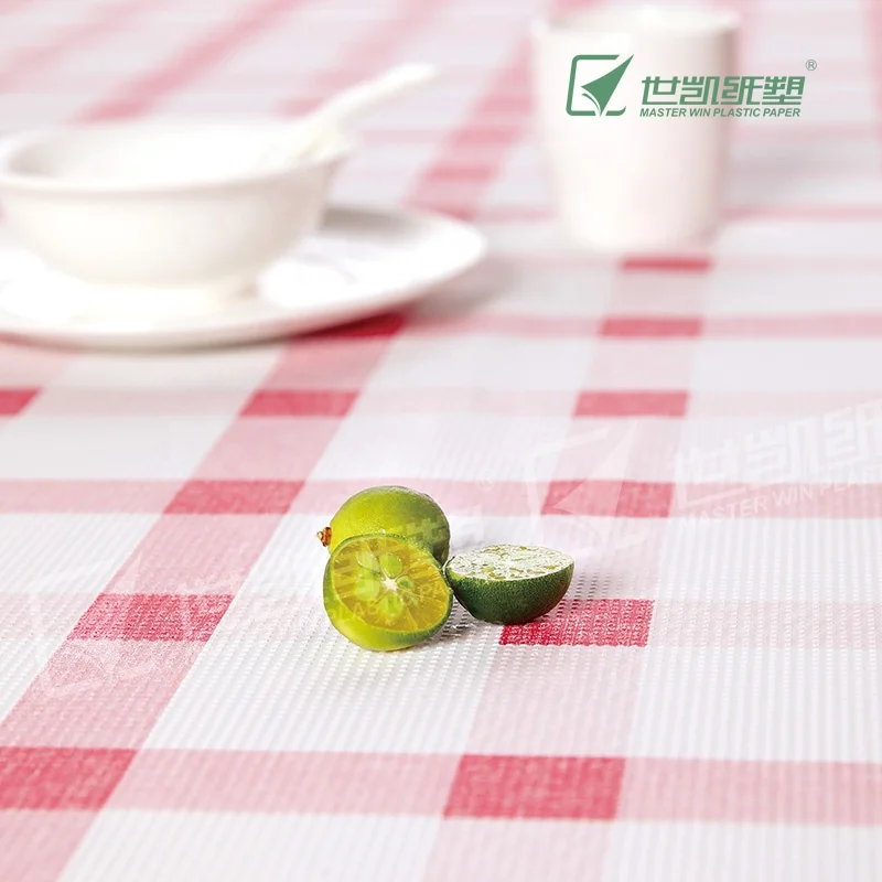 Outdoor Picnic Party Plastic Table Cover Red And White Lattice Rectangular Disposable Tablecloth